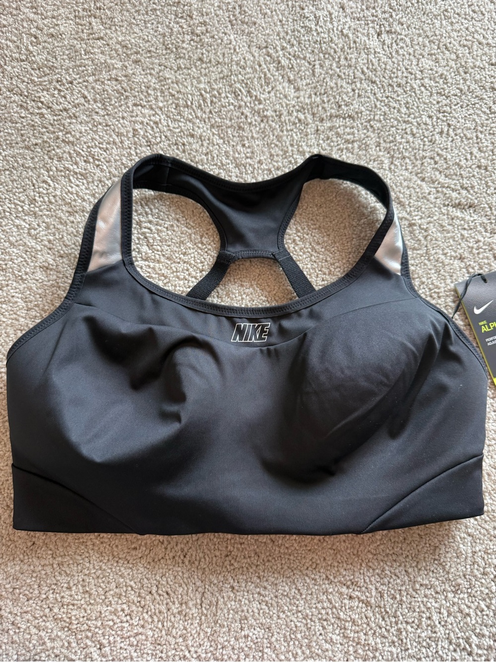 Nike Women's Black Sports Bra with Racerback